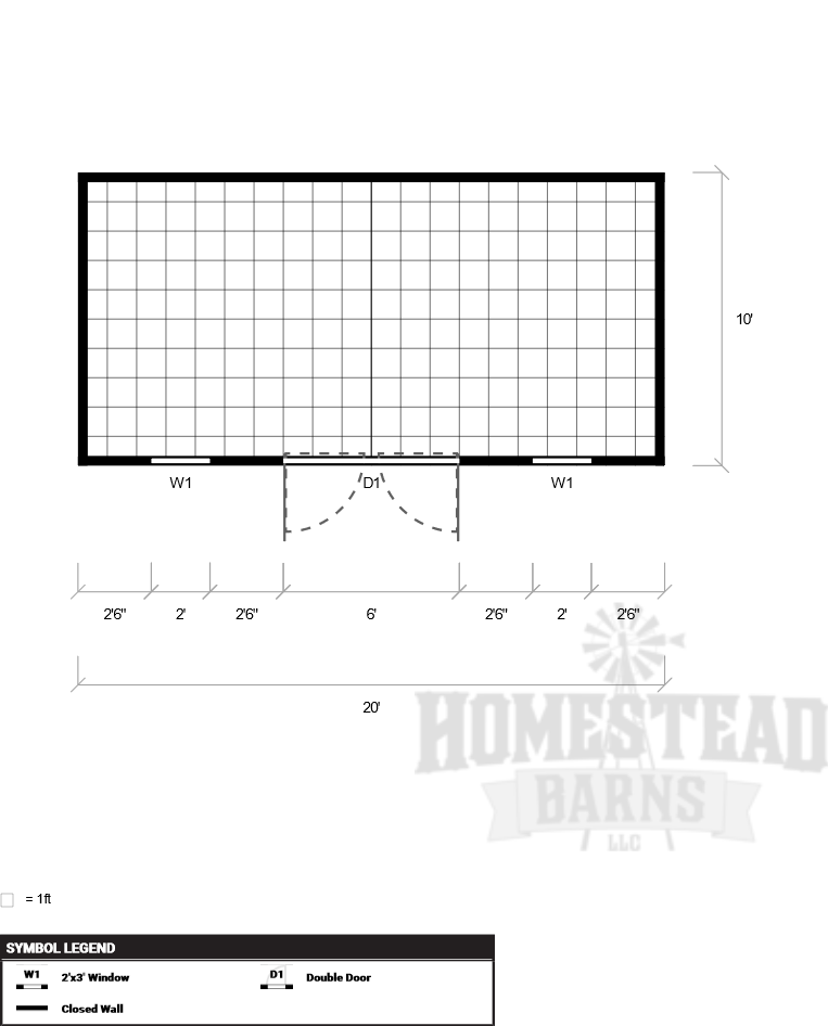 Garden Shed 10×20 Homestead Barns