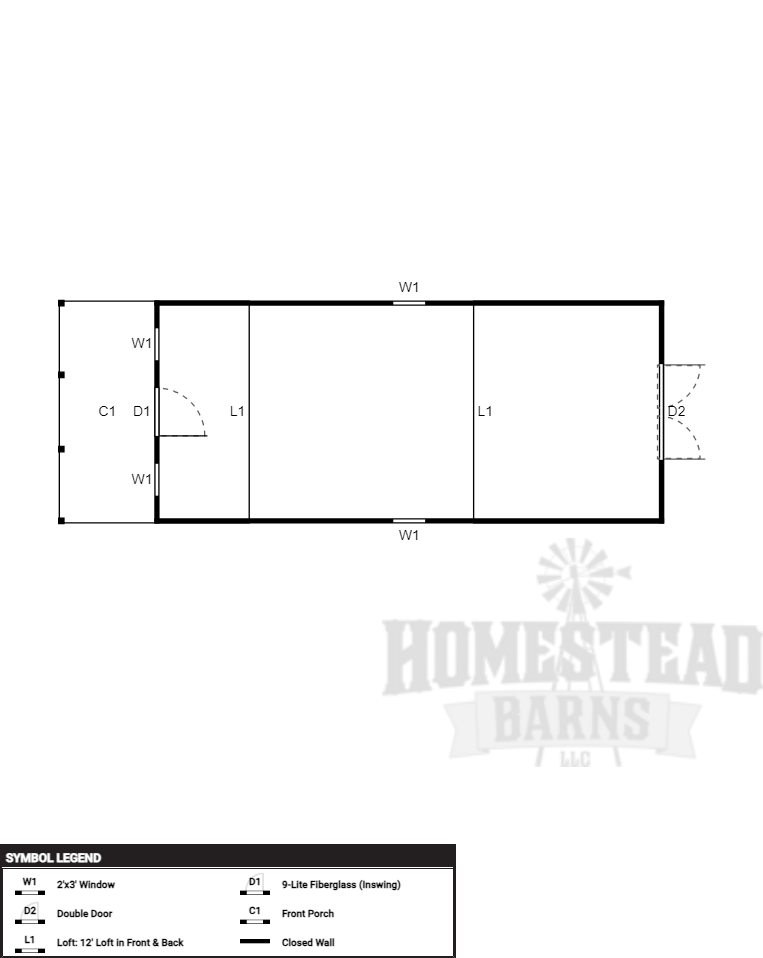 Lofted Cabin 14x32 - Image 2